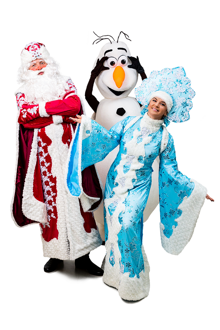 Аниматоры Дед Мороз, Снегурочка и Снеговик на Новый год